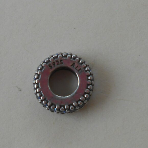 Authentic PANDORA Inspiration Within Spacer with Blue Crystal EUC - Picture 2 of 4